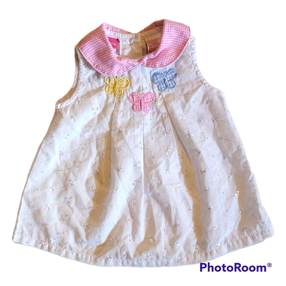 Little Lindsey Butterfly eyelet dress